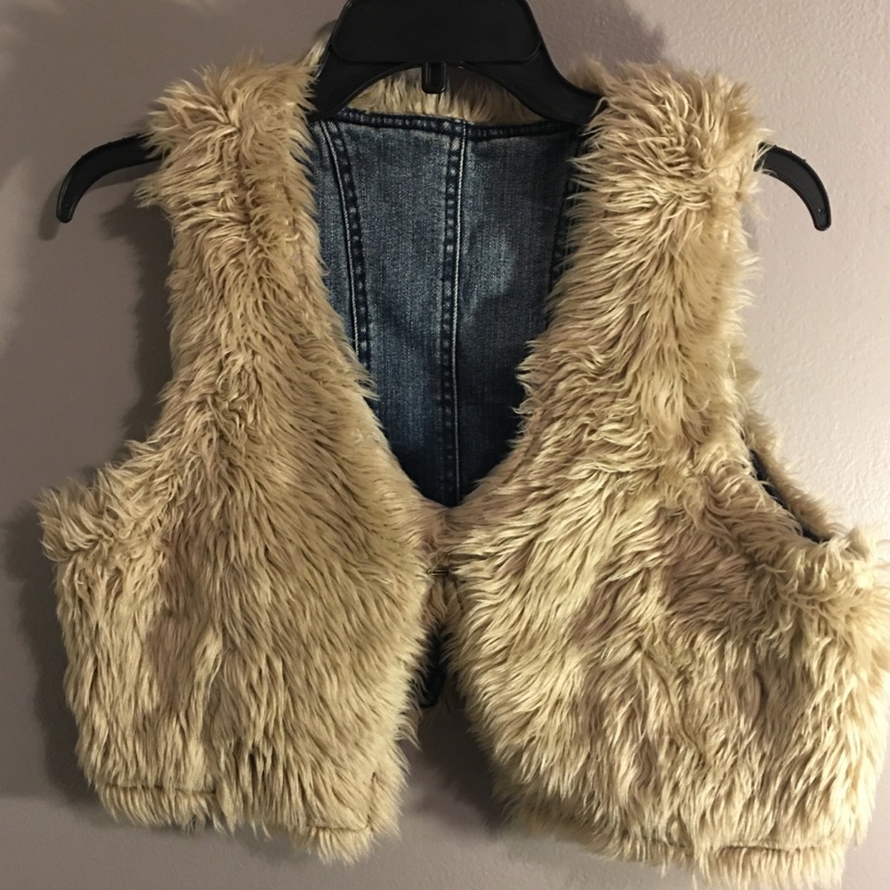Reversible Demin & Faux Fur Vest